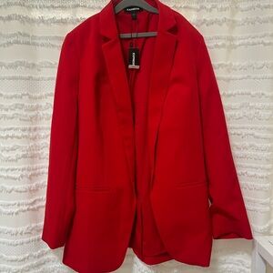 Express Women's Vibrant Red Suit Jacket